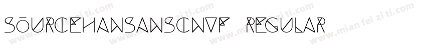 sourcehansanscnvf regular字体转换